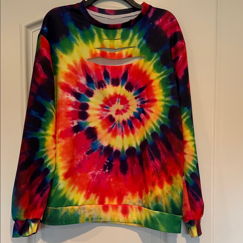 Super Bright Vibrant Spiral Tie-Dye SweatShirt